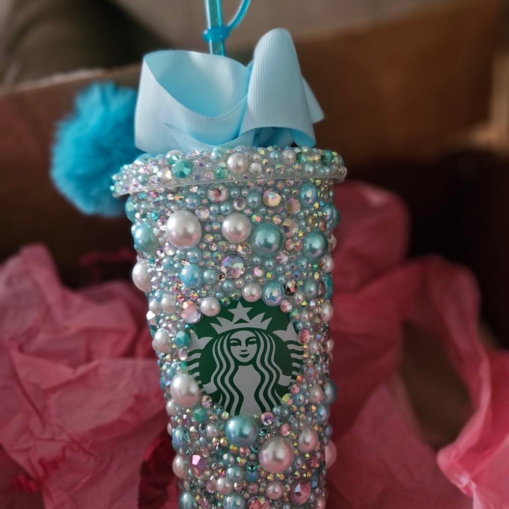 Starbucks Bejeweled Tumbler - Blue